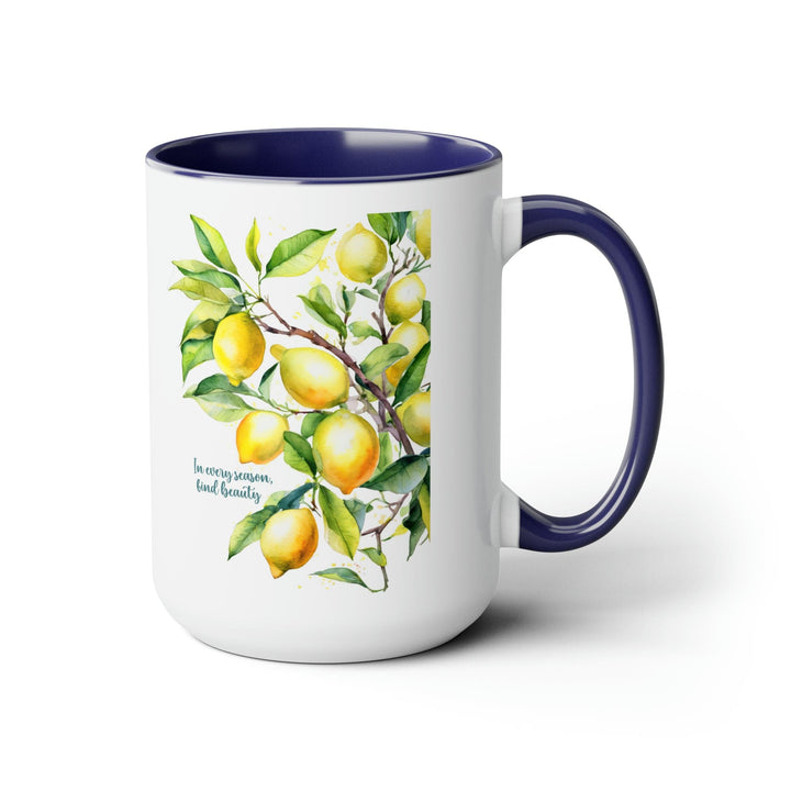 Accent Ceramic Coffee Mug 15oz - in Every Season Find Beauty Lemon Tree