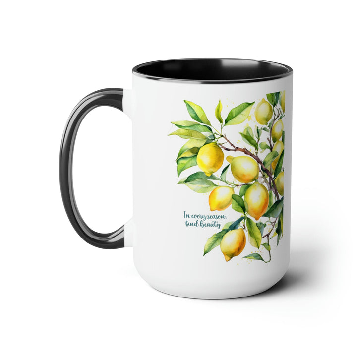 Accent Ceramic Coffee Mug 15oz - in Every Season Find Beauty Lemon Tree