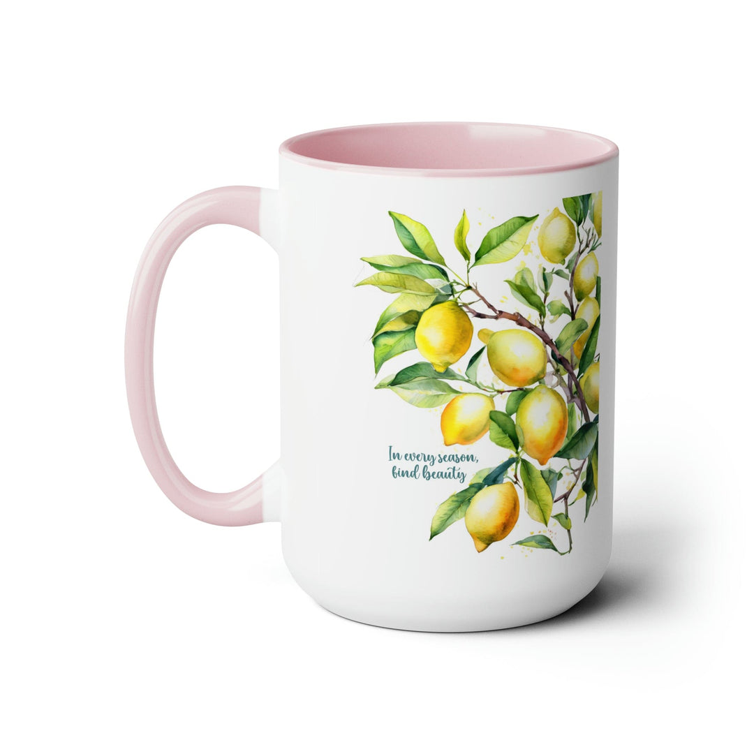 Accent Ceramic Coffee Mug 15oz - in Every Season Find Beauty Lemon Tree