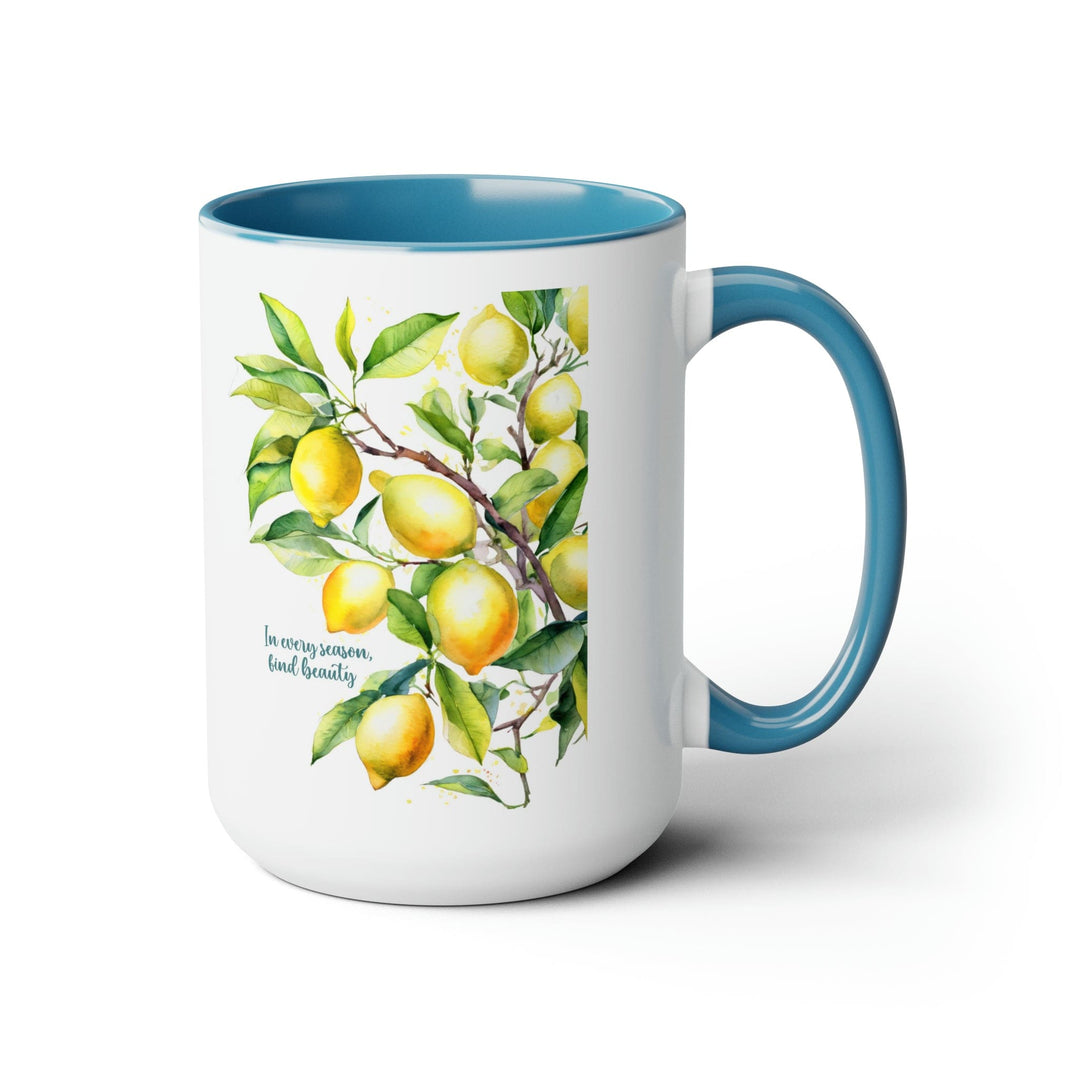 Accent Ceramic Coffee Mug 15oz - in Every Season Find Beauty Lemon Tree