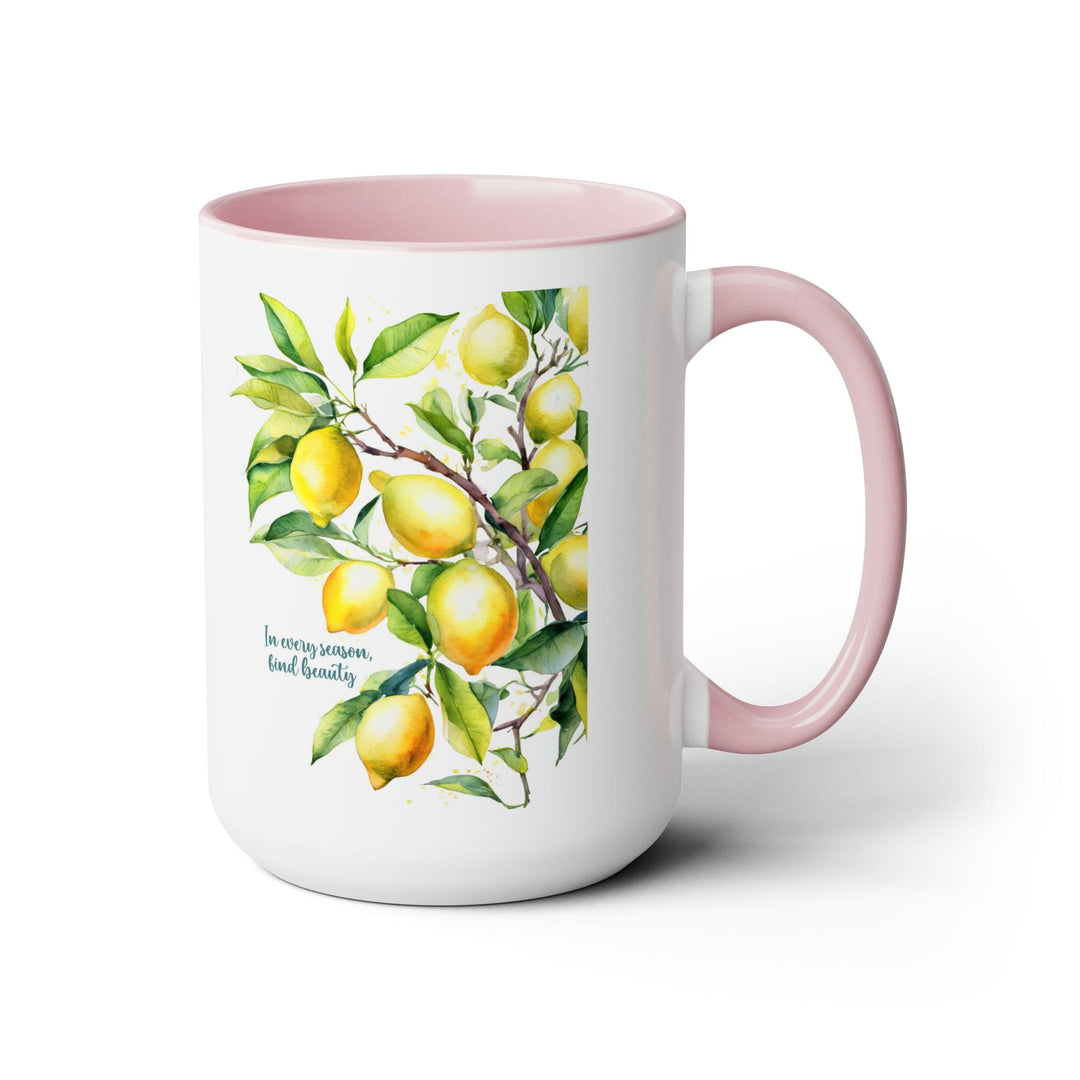 Accent Ceramic Coffee Mug 15oz - in Every Season Find Beauty Lemon Tree