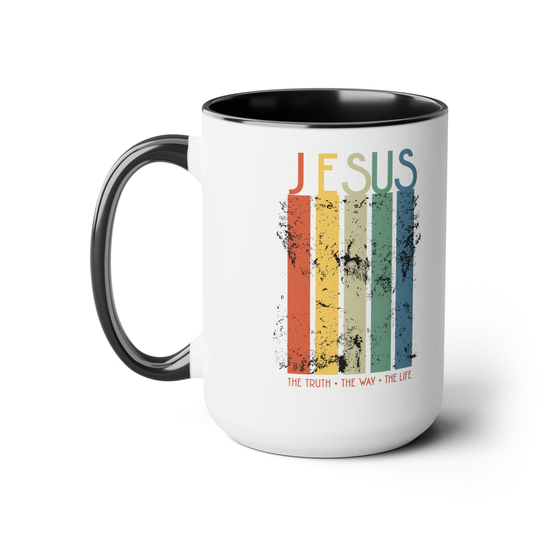 Accent Ceramic Coffee Mug 15oz - Jesus the Truth the Way the Life Christian