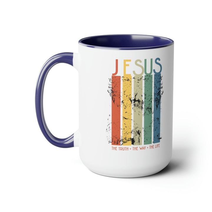 Accent Ceramic Coffee Mug 15oz - Jesus the Truth the Way the Life Christian