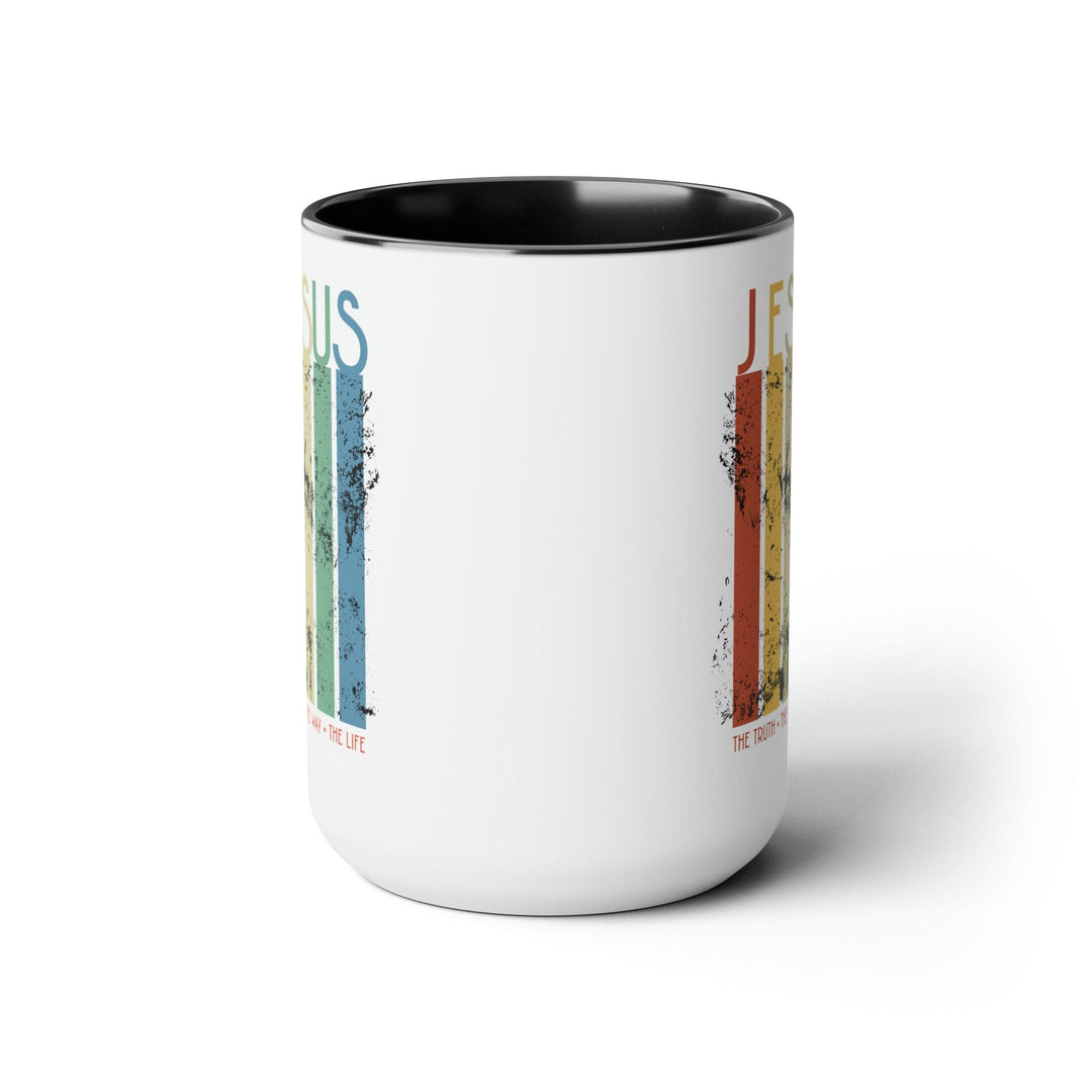 Accent Ceramic Coffee Mug 15oz - Jesus the Truth the Way the Life Christian