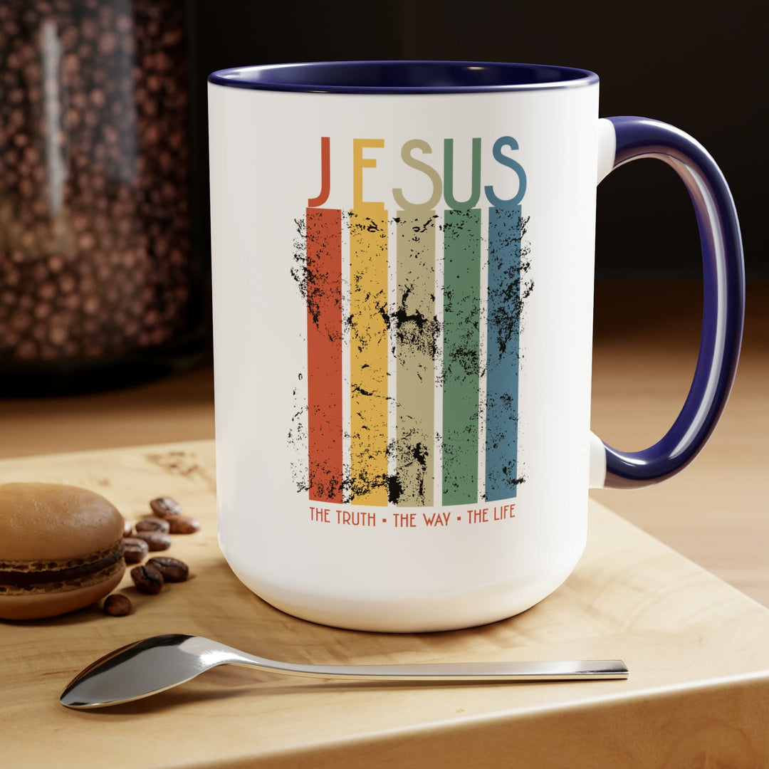 Accent Ceramic Coffee Mug 15oz - Jesus the Truth the Way the Life Christian