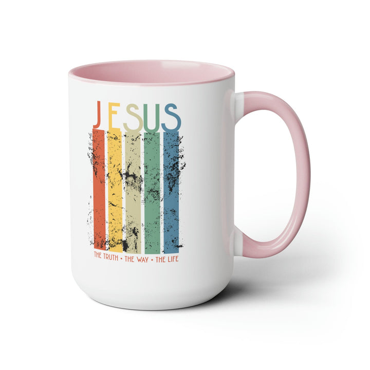 Accent Ceramic Coffee Mug 15oz - Jesus the Truth the Way the Life Christian