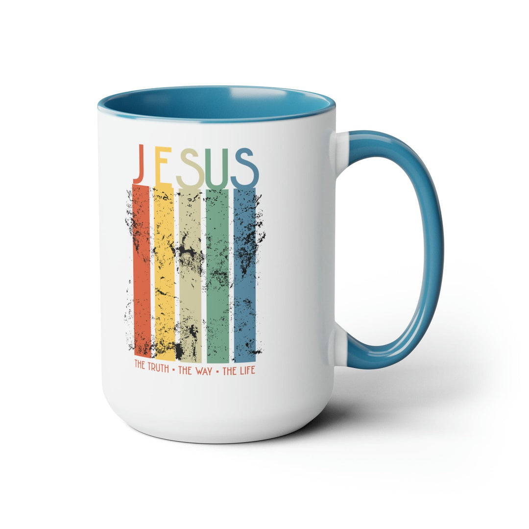 Accent Ceramic Coffee Mug 15oz - Jesus the Truth the Way the Life Christian