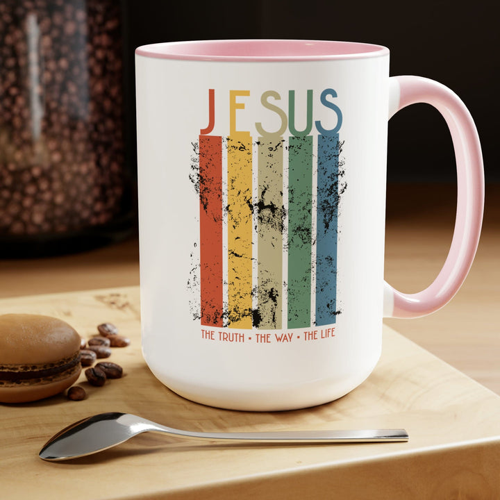 Accent Ceramic Coffee Mug 15oz - Jesus the Truth the Way the Life Christian