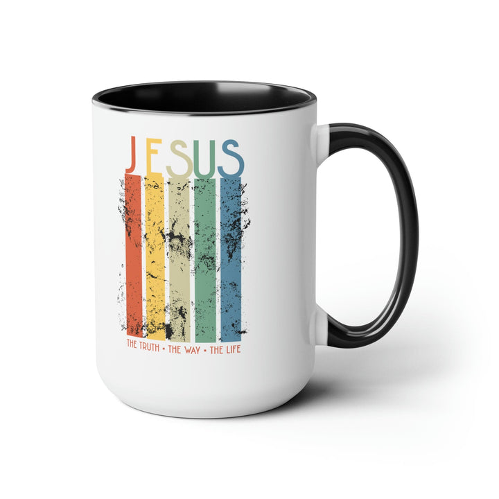 Accent Ceramic Coffee Mug 15oz - Jesus the Truth the Way the Life Christian