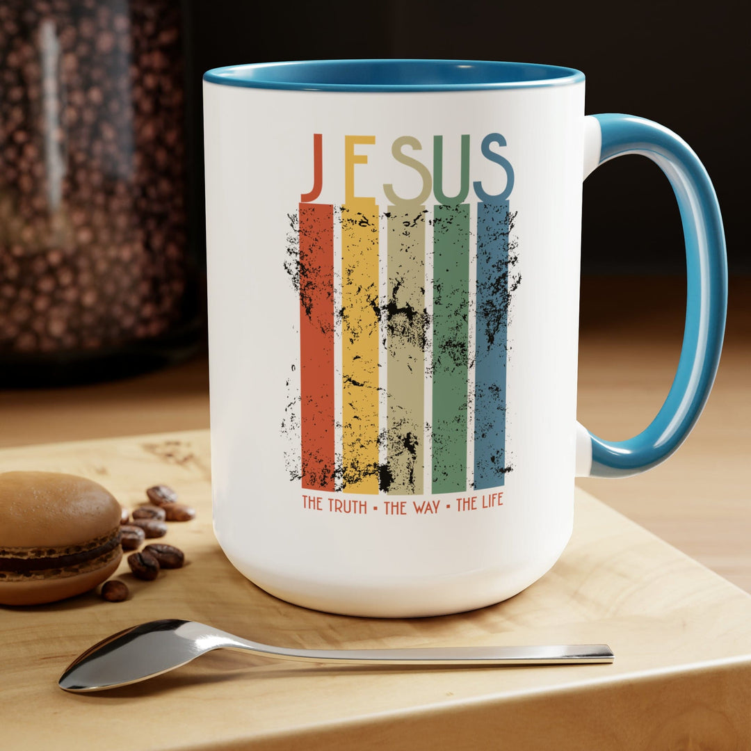 Accent Ceramic Coffee Mug 15oz - Jesus the Truth the Way the Life Christian