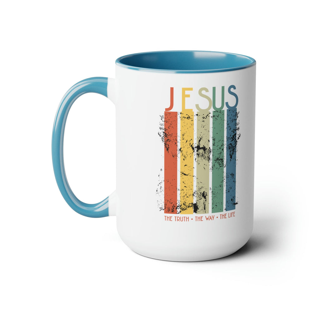 Accent Ceramic Coffee Mug 15oz - Jesus the Truth the Way the Life Christian