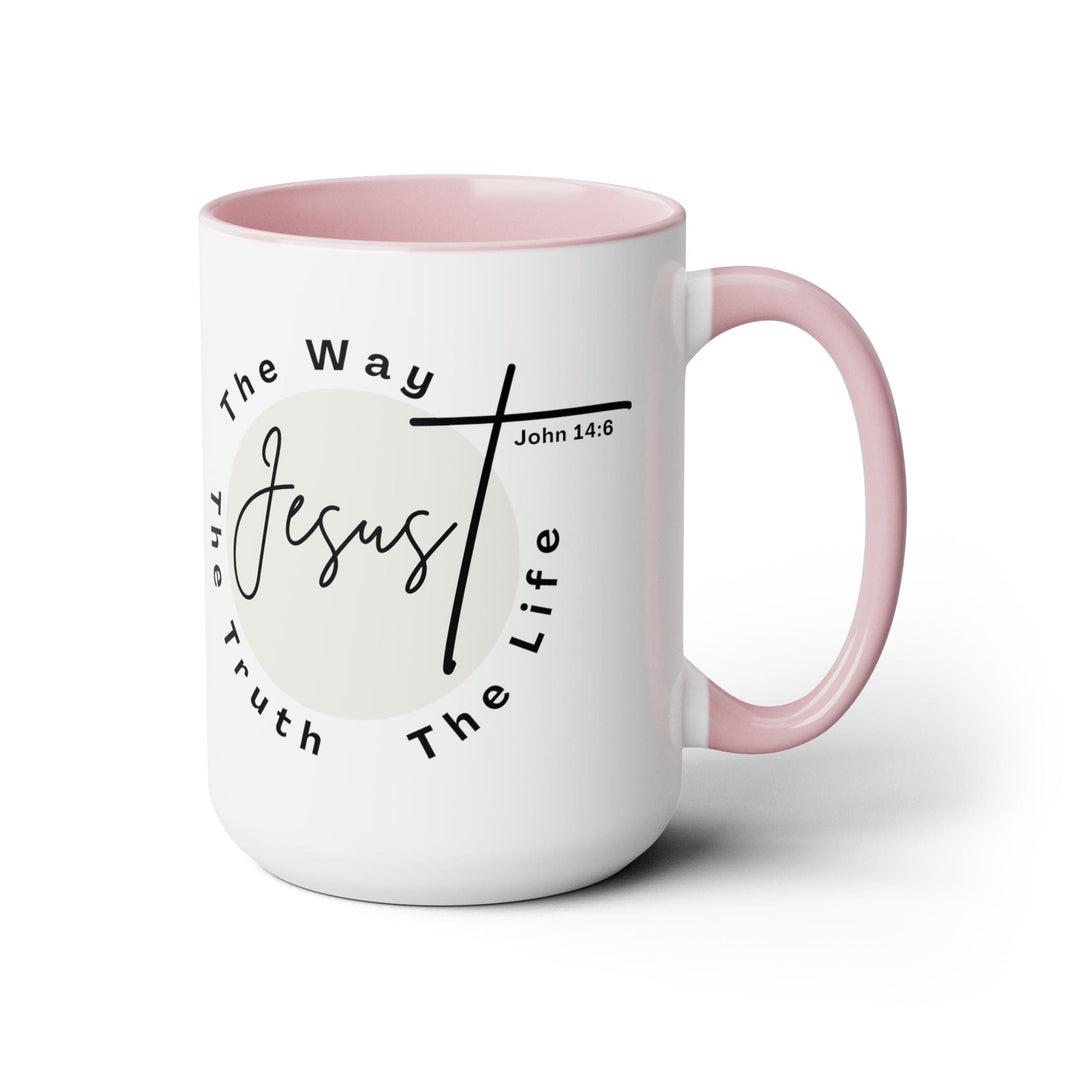 Accent Ceramic Coffee Mug 15oz - Jesus the Way the Truth the Life - Christian