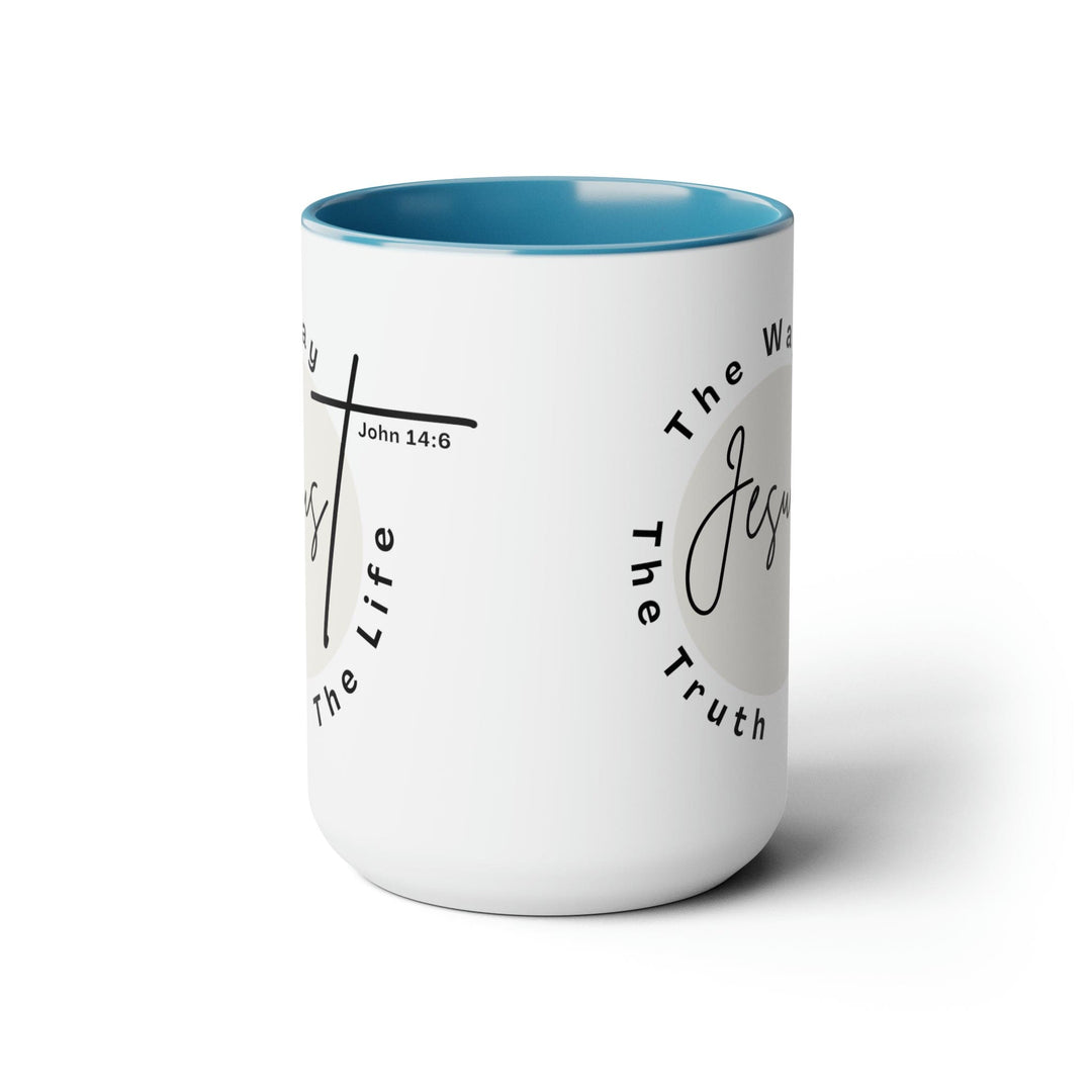 Accent Ceramic Coffee Mug 15oz - Jesus the Way the Truth the Life - Christian