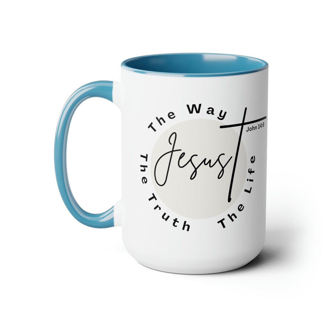 Accent Ceramic Coffee Mug 15oz - Jesus the Way the Truth the Life - Christian