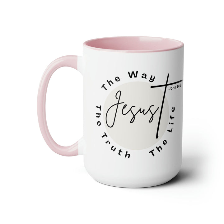 Accent Ceramic Coffee Mug 15oz - Jesus the Way the Truth the Life - Christian