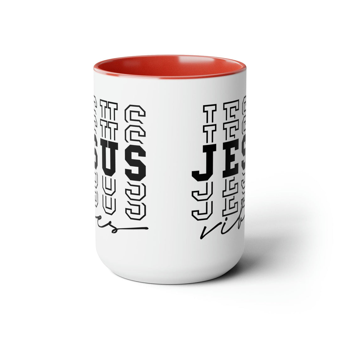 Accent Ceramic Coffee Mug 15oz - Jesus Vibes - Decorative | Ceramic Mugs | 15oz