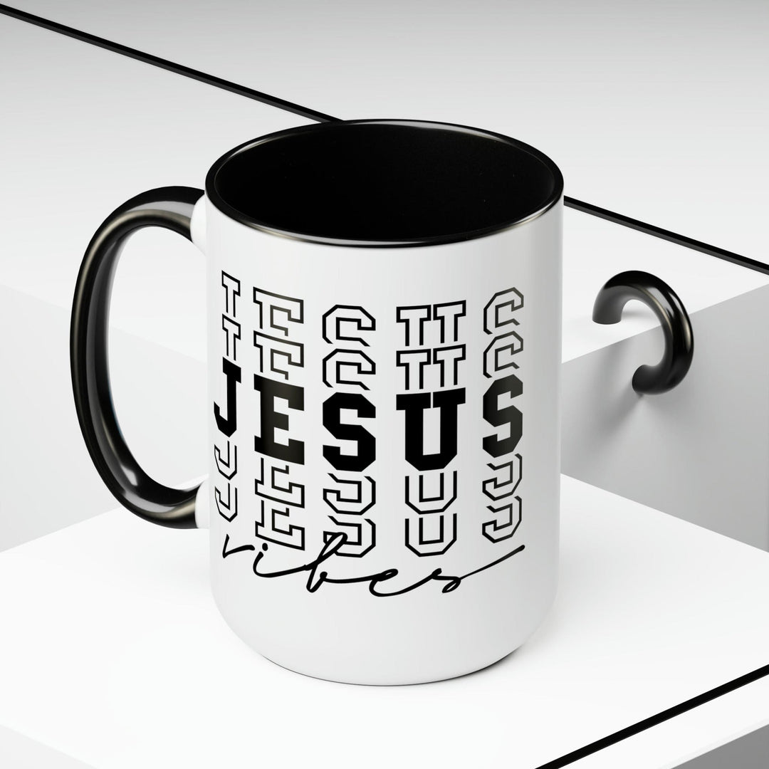 Accent Ceramic Coffee Mug 15oz - Jesus Vibes - Decorative | Ceramic Mugs | 15oz