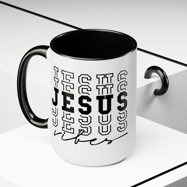 Accent Ceramic Coffee Mug 15oz - Jesus Vibes - Decorative | Ceramic Mugs | 15oz