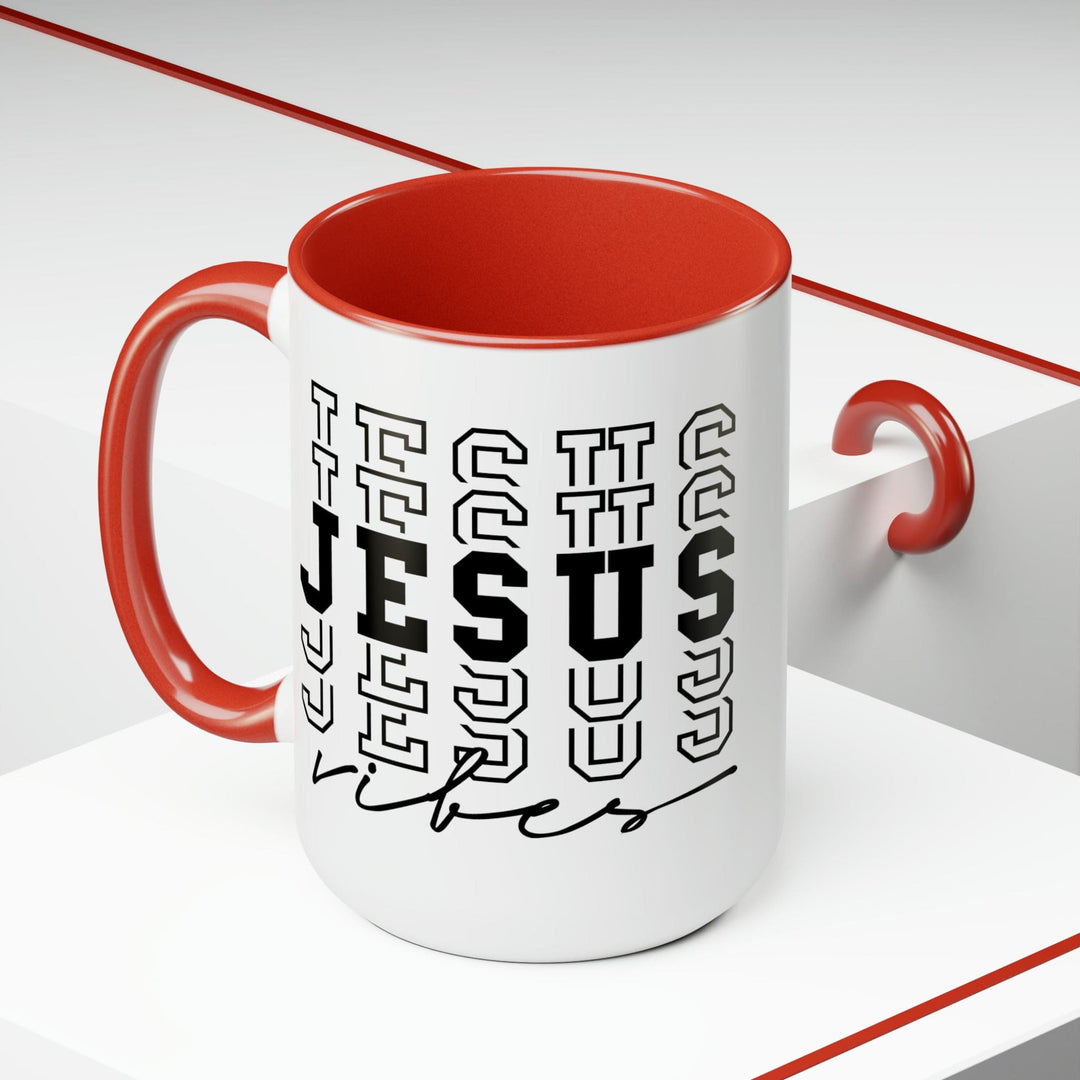 Accent Ceramic Coffee Mug 15oz - Jesus Vibes - Decorative | Ceramic Mugs | 15oz