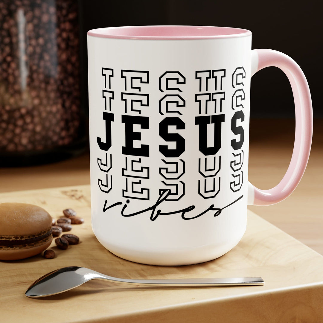 Accent Ceramic Coffee Mug 15oz - Jesus Vibes - Decorative | Ceramic Mugs | 15oz