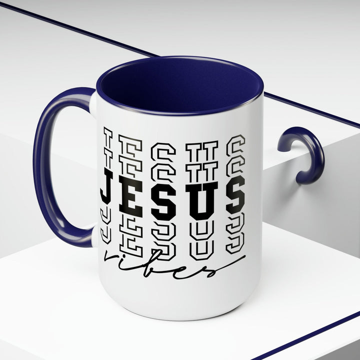 Accent Ceramic Coffee Mug 15oz - Jesus Vibes - Decorative | Ceramic Mugs | 15oz