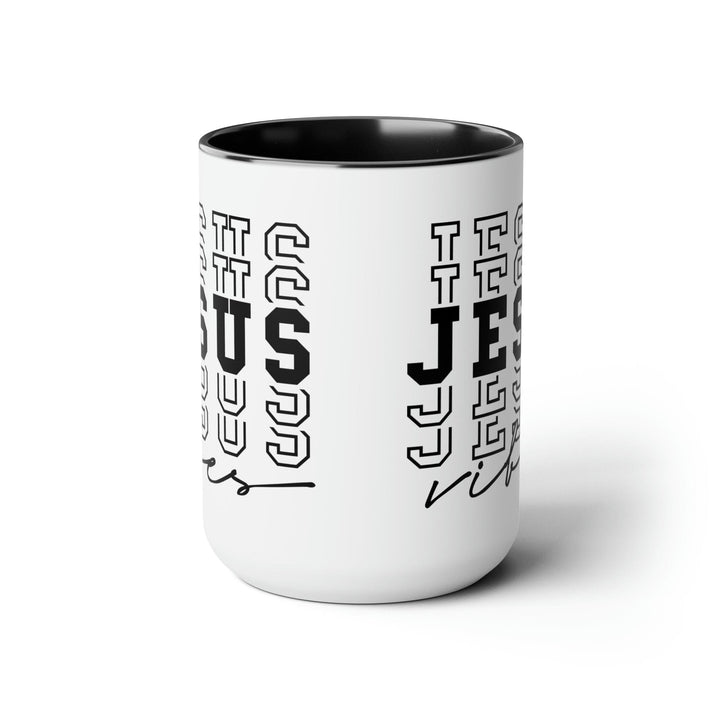 Accent Ceramic Coffee Mug 15oz - Jesus Vibes - Decorative | Ceramic Mugs | 15oz