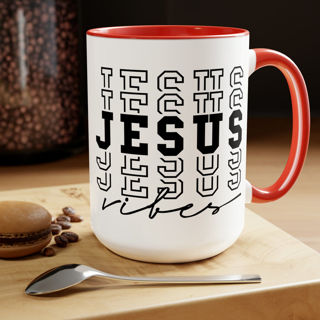 Accent Ceramic Coffee Mug 15oz - Jesus Vibes - Decorative | Ceramic Mugs | 15oz