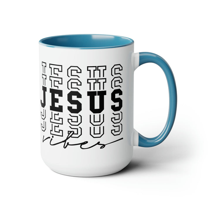 Accent Ceramic Coffee Mug 15oz - Jesus Vibes - Decorative | Ceramic Mugs | 15oz