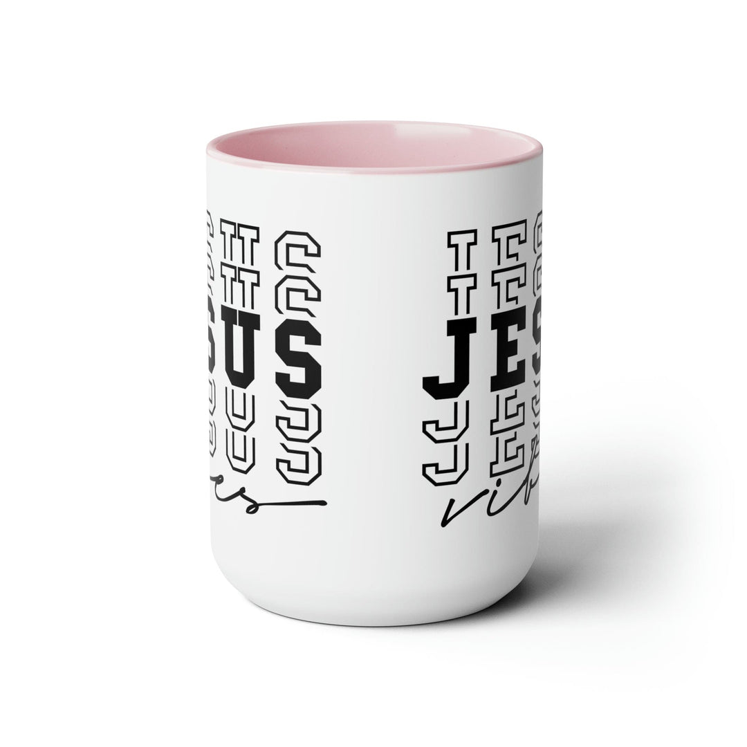 Accent Ceramic Coffee Mug 15oz - Jesus Vibes - Decorative | Ceramic Mugs | 15oz