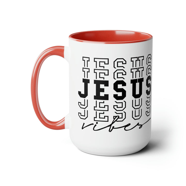 Accent Ceramic Coffee Mug 15oz - Jesus Vibes - Decorative | Ceramic Mugs | 15oz