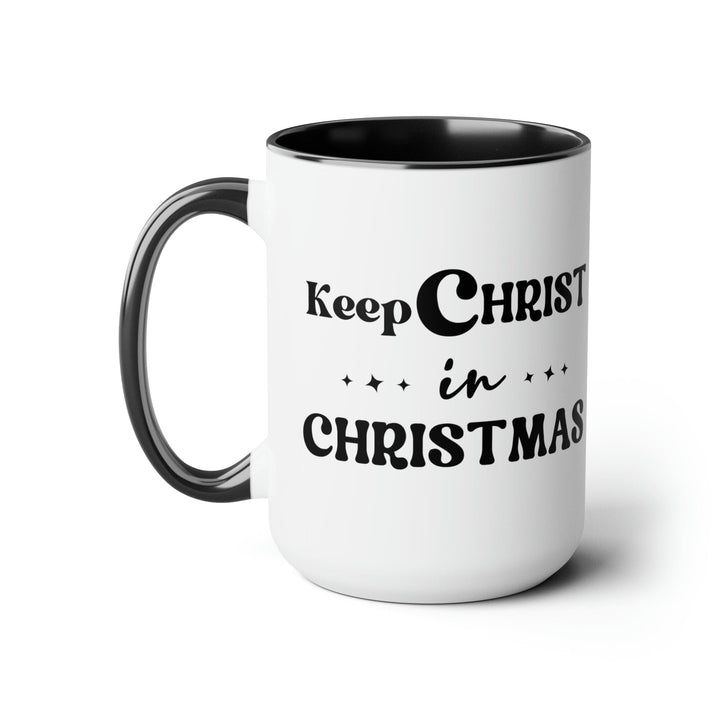 Accent Ceramic Coffee Mug 15oz - Keep Christ in Christmas Christian Holiday