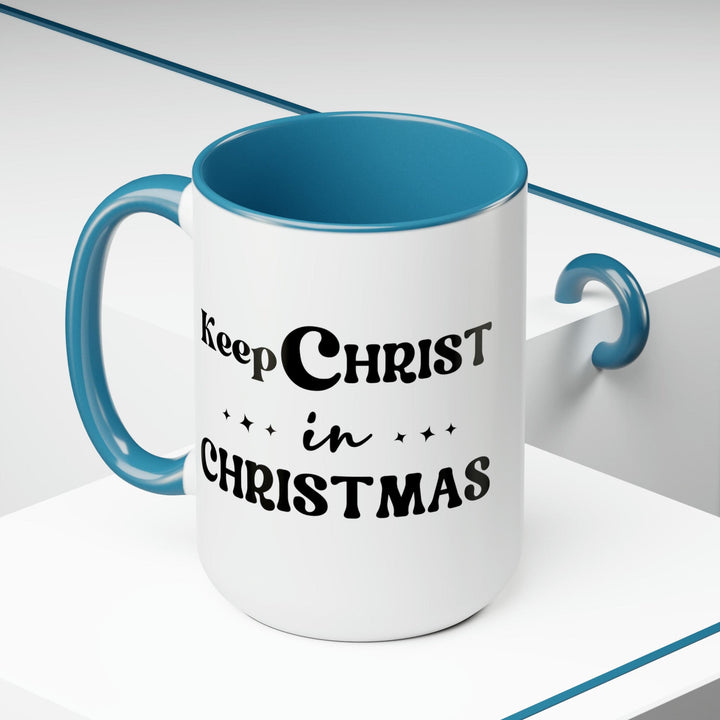 Accent Ceramic Coffee Mug 15oz - Keep Christ in Christmas Christian Holiday