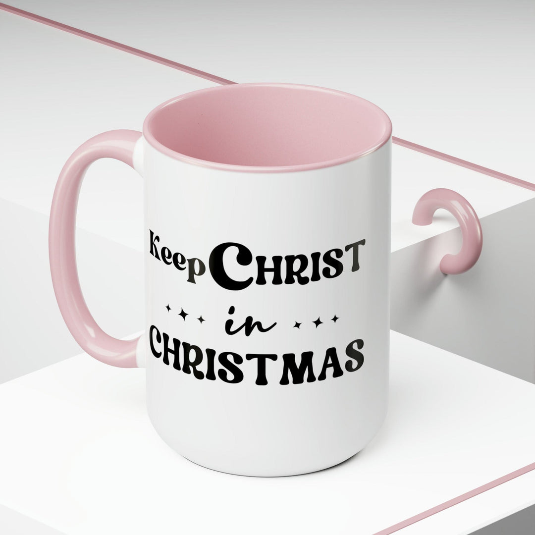 Accent Ceramic Coffee Mug 15oz - Keep Christ in Christmas Christian Holiday