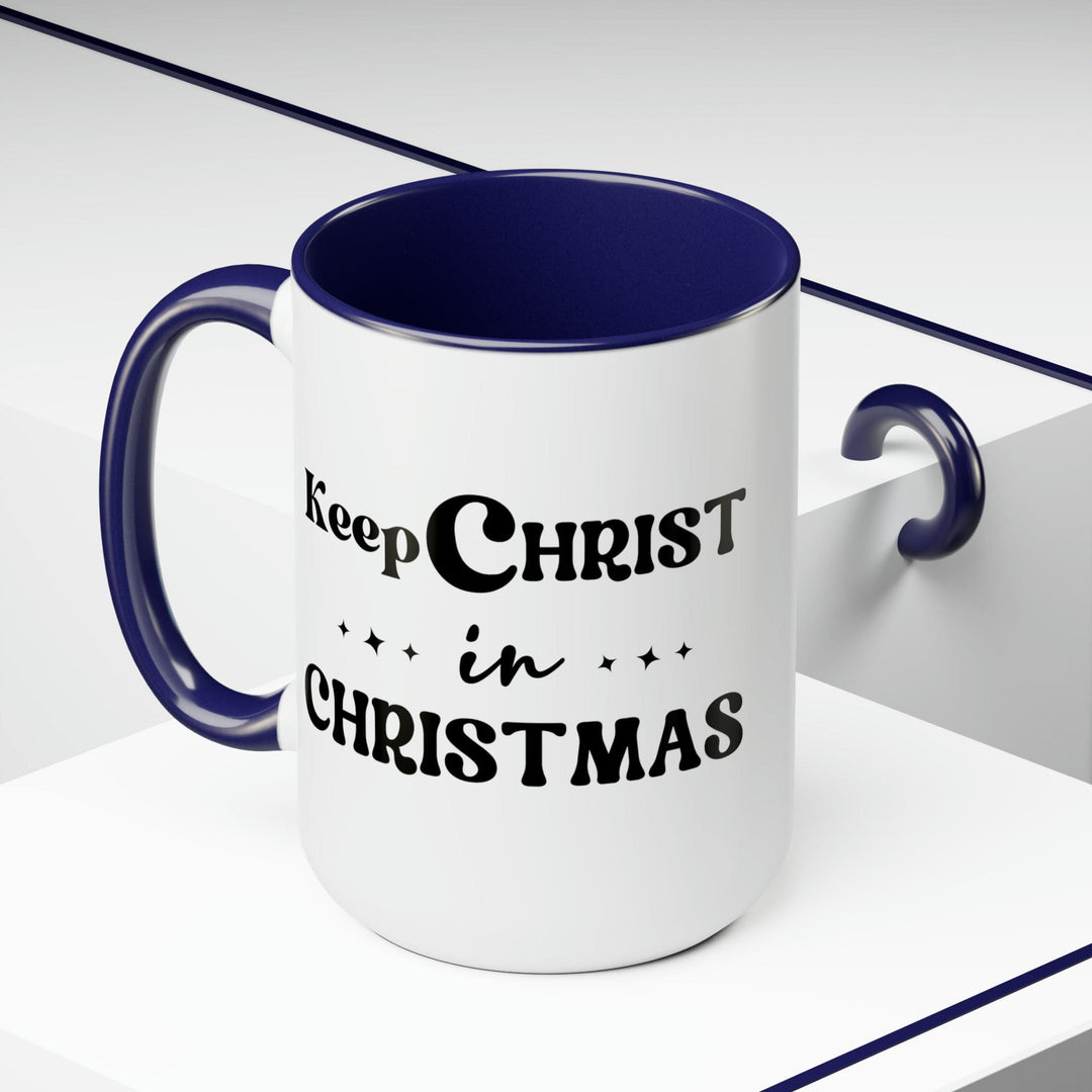 Accent Ceramic Coffee Mug 15oz - Keep Christ in Christmas Christian Holiday