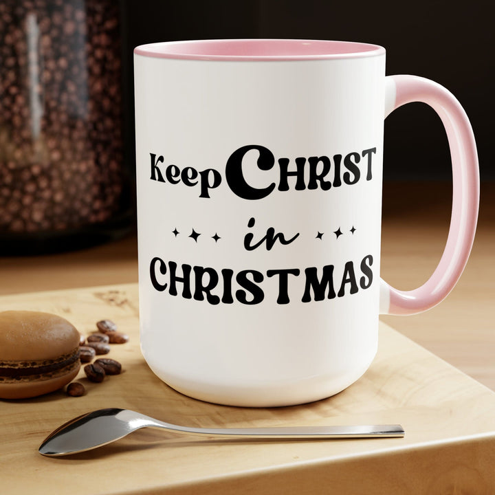 Accent Ceramic Coffee Mug 15oz - Keep Christ in Christmas Christian Holiday