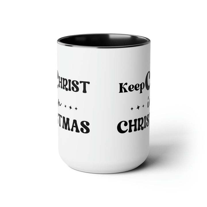 Accent Ceramic Coffee Mug 15oz - Keep Christ in Christmas Christian Holiday