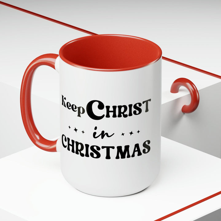 Accent Ceramic Coffee Mug 15oz - Keep Christ in Christmas Christian Holiday