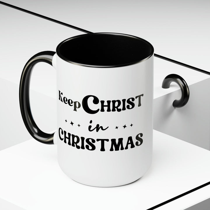 Accent Ceramic Coffee Mug 15oz - Keep Christ in Christmas Christian Holiday