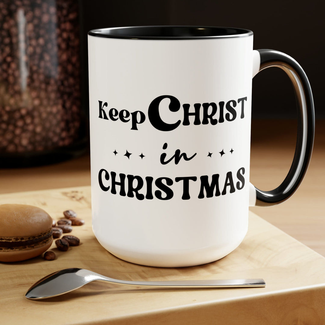 Accent Ceramic Coffee Mug 15oz - Keep Christ in Christmas Christian Holiday