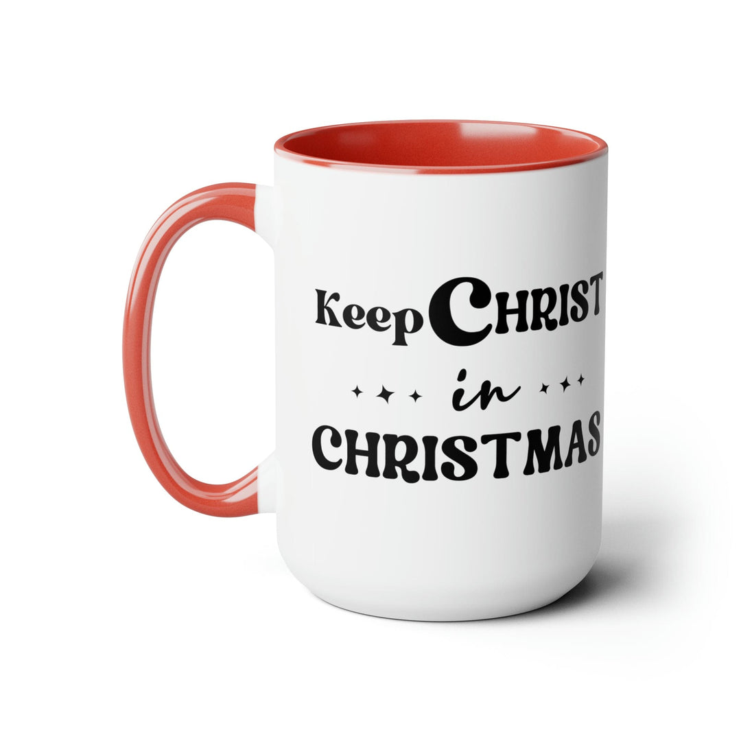 Accent Ceramic Coffee Mug 15oz - Keep Christ in Christmas Christian Holiday