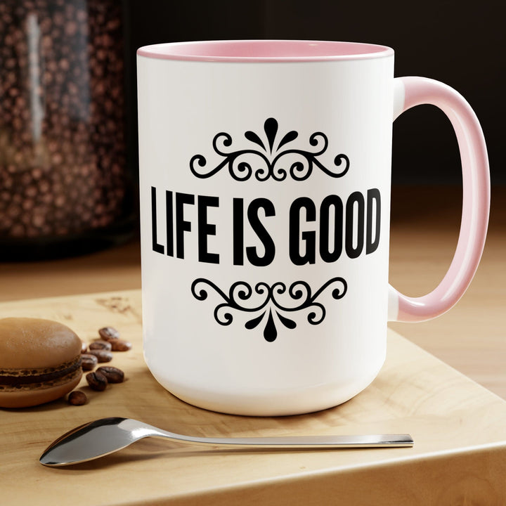 Accent Ceramic Coffee Mug 15oz - Life is Good Illustration Black - Decorative