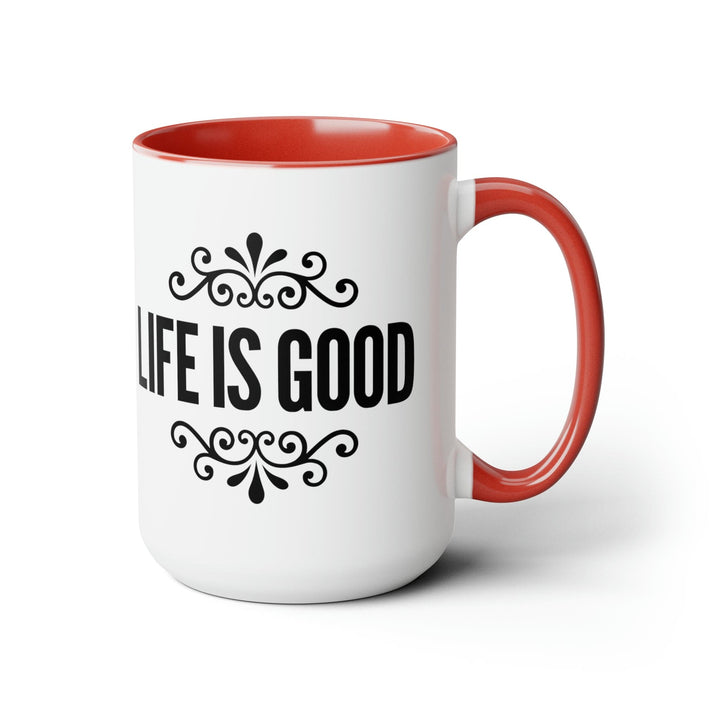 Accent Ceramic Coffee Mug 15oz - Life is Good Illustration Black - Decorative