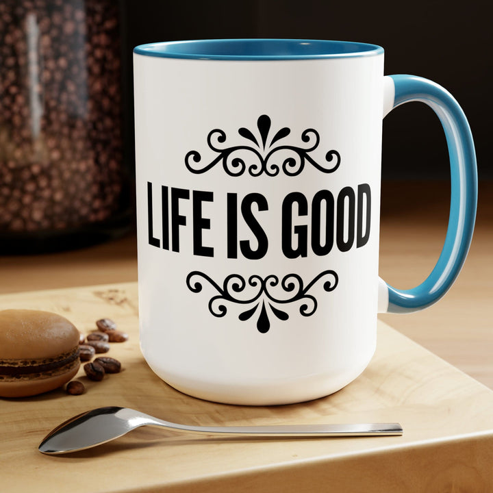 Accent Ceramic Coffee Mug 15oz - Life is Good Illustration Black - Decorative