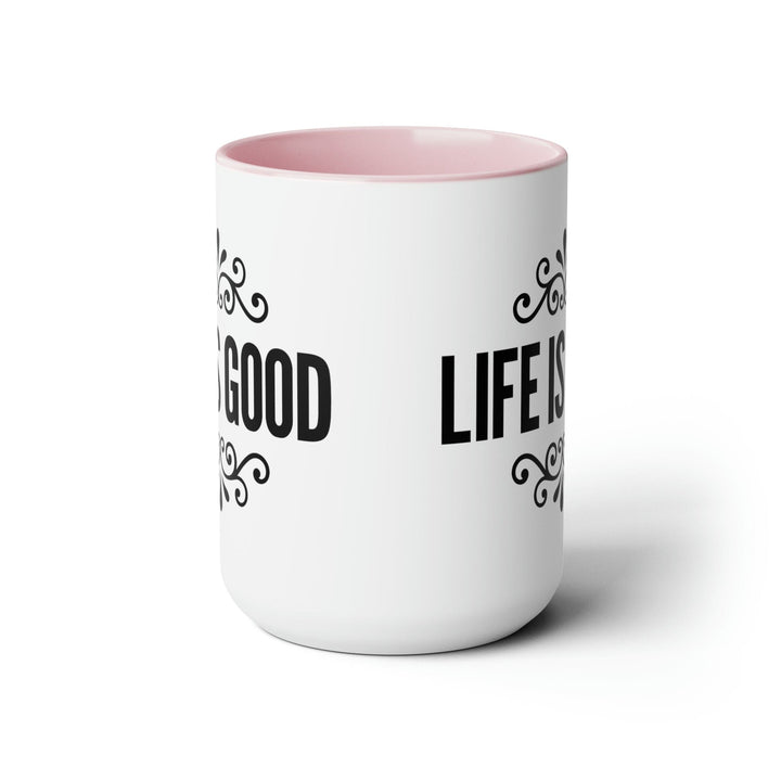 Accent Ceramic Coffee Mug 15oz - Life is Good Illustration Black - Decorative