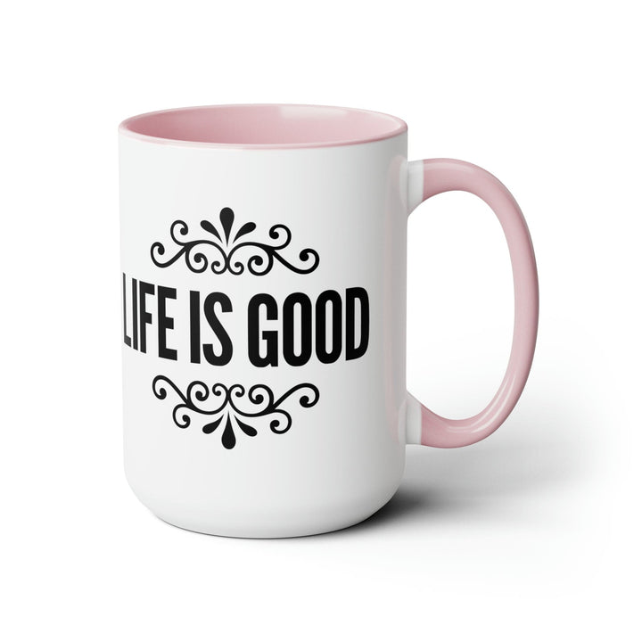 Accent Ceramic Coffee Mug 15oz - Life is Good Illustration Black - Decorative