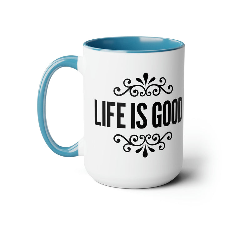 Accent Ceramic Coffee Mug 15oz - Life is Good Illustration Black - Decorative