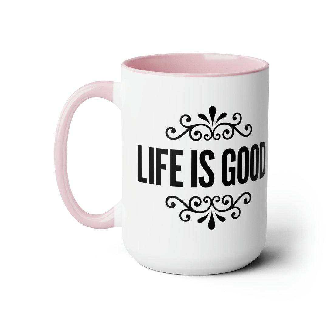 Accent Ceramic Coffee Mug 15oz - Life is Good Illustration Black - Decorative