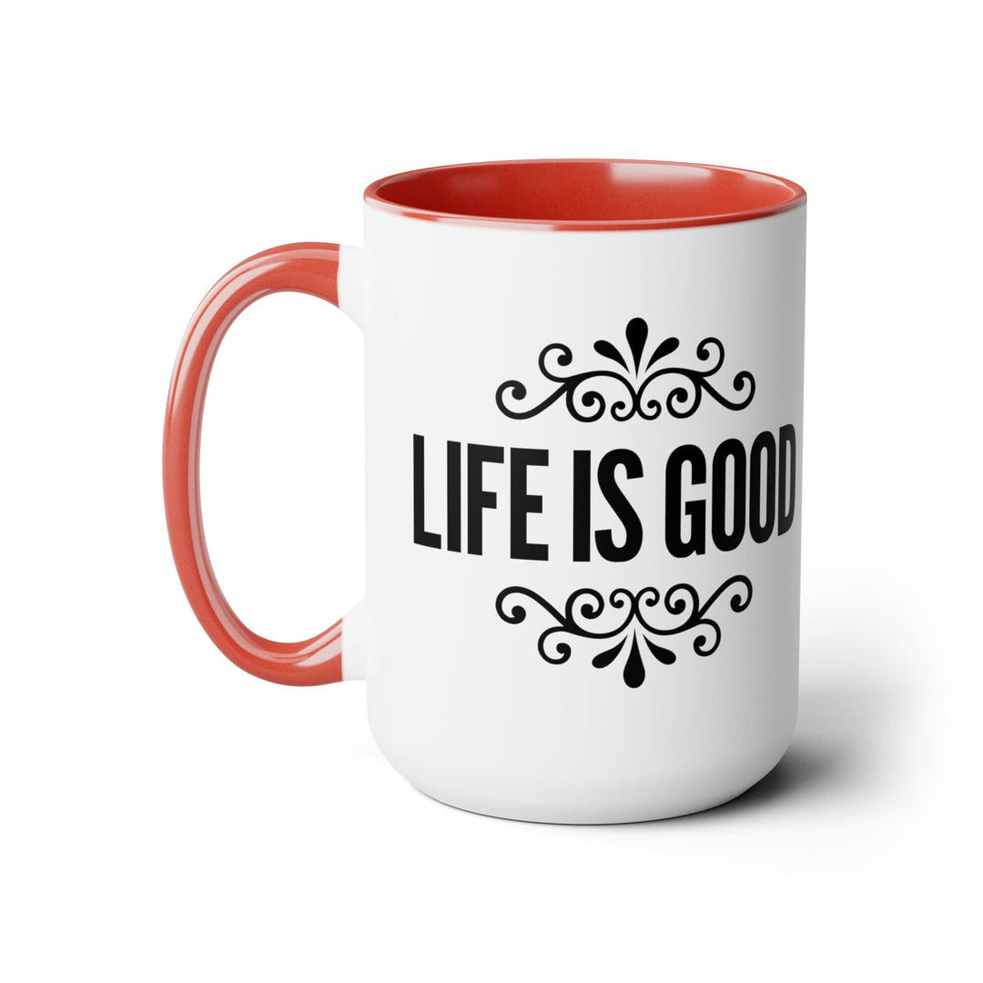 Accent Ceramic Coffee Mug 15oz - Life is Good Illustration Black - Decorative