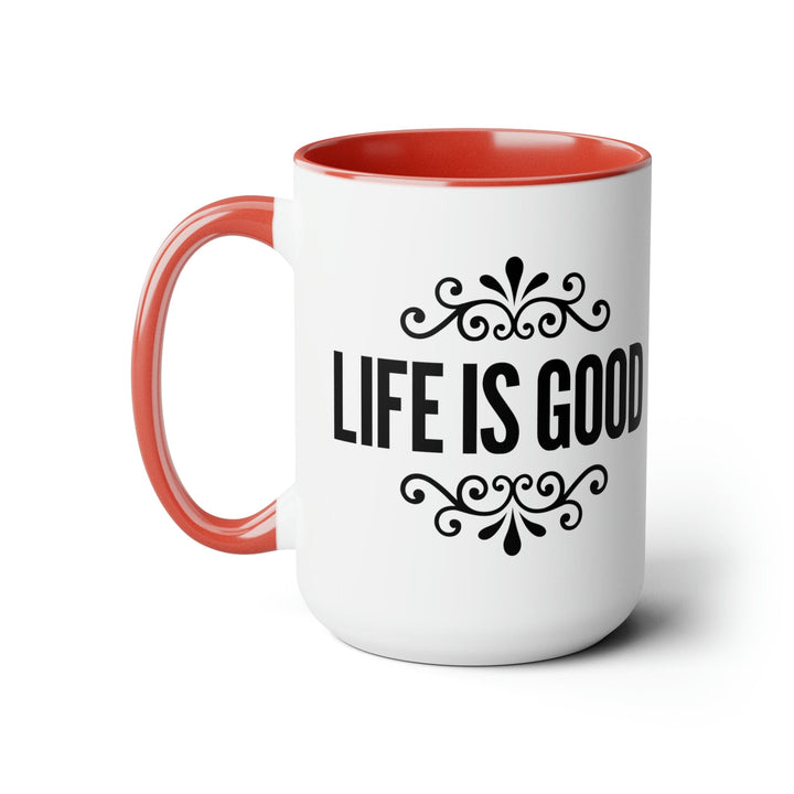 Accent Ceramic Coffee Mug 15oz - Life is Good Illustration Black - Decorative