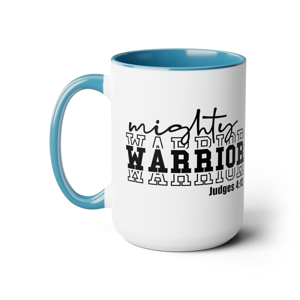 Accent Ceramic Coffee Mug 15oz - Mighty Warrior Black Illustration - Decorative